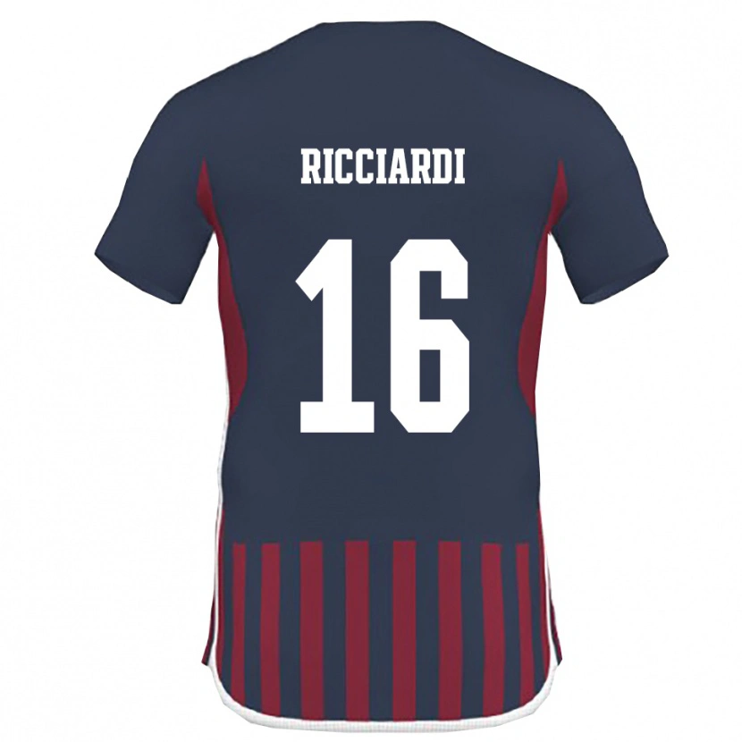 Danxen Herren Manuel Ricciardi #16 Marineblau Rot Heimtrikot Trikot 2025/26 T-Shirt Schweiz