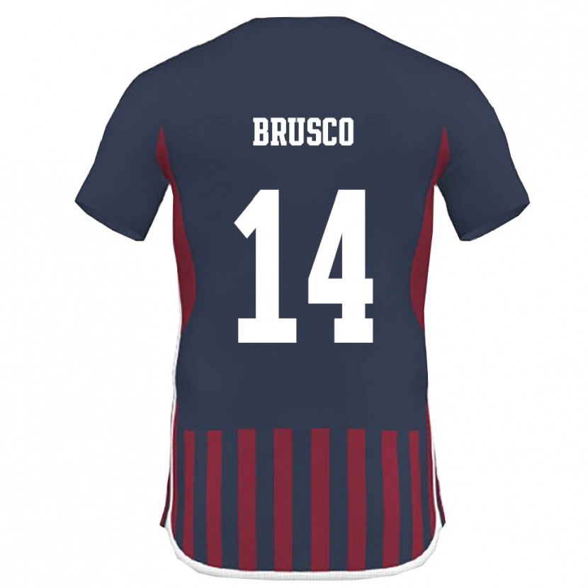 Danxen Herren Alessandro Brusco #14 Marineblau Rot Heimtrikot Trikot 2025/26 T-Shirt Schweiz