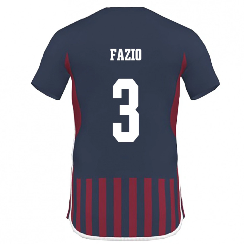 Danxen Herren Carlo Fazio #3 Marineblau Rot Heimtrikot Trikot 2025/26 T-Shirt Schweiz