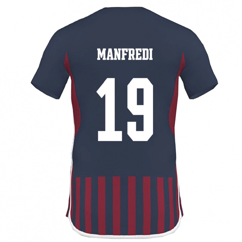 Danxen Herren Antonio Manfredi #19 Marineblau Rot Heimtrikot Trikot 2025/26 T-Shirt Schweiz