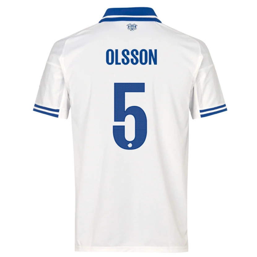 Danxen Herren Cornelius Olsson #5 Weiß Blau Heimtrikot Trikot 2025/26 T-Shirt Schweiz
