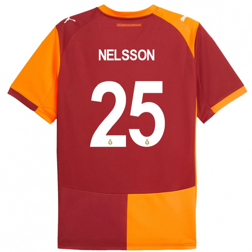 Danxen Herren Victor Nelsson #25 Rot Orange Heimtrikot Trikot 2025/26 T-Shirt Schweiz