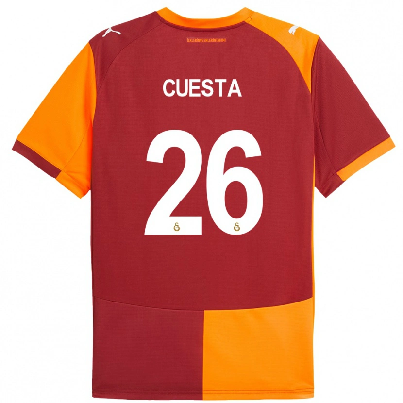 Danxen Herren Carlos Cuesta #26 Rot Orange Heimtrikot Trikot 2025/26 T-Shirt Schweiz