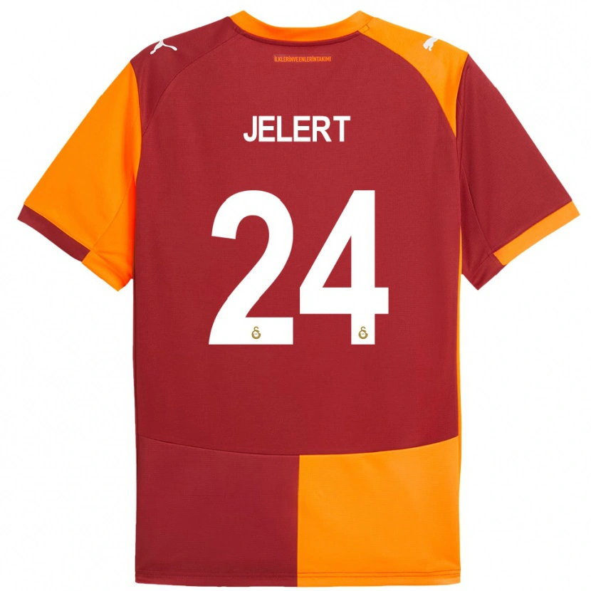 Danxen Herren Elias Jelert #24 Rot Orange Heimtrikot Trikot 2025/26 T-Shirt Schweiz