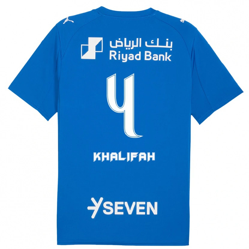 Danxen Herren Khalifah Al-Dawsari #4 Blau Weiß Heimtrikot Trikot 2025/26 T-Shirt Schweiz