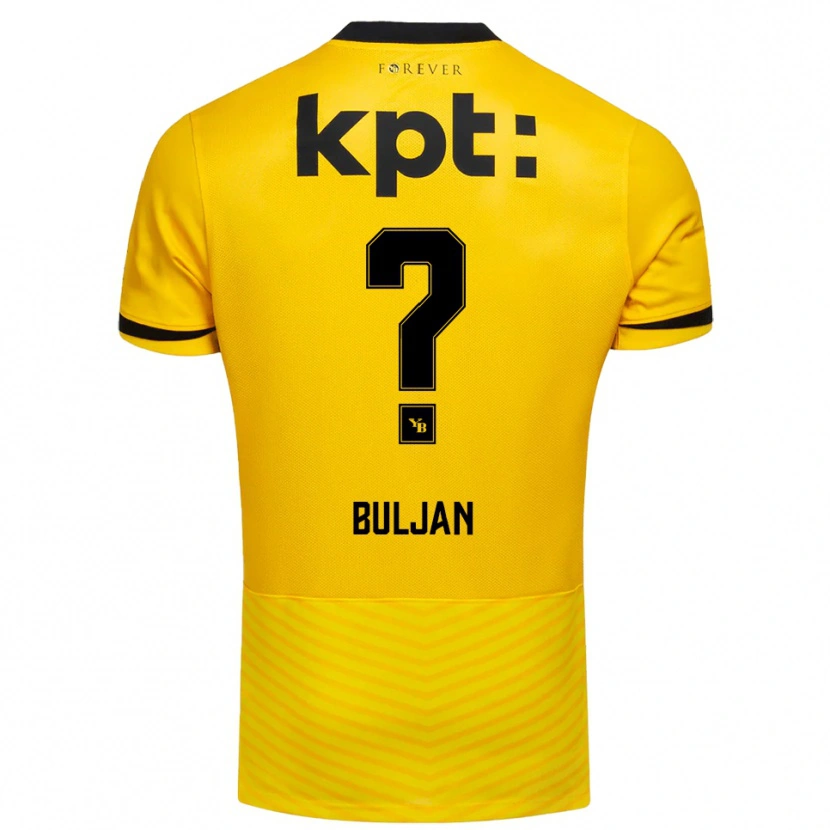 Danxen Herren Leo Buljan #0 Gelb Schwarz Heimtrikot Trikot 2025/26 T-Shirt Schweiz