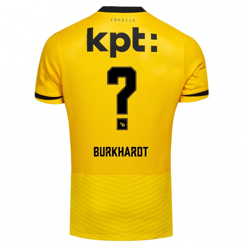 Danxen Herren Alessio Burkhardt #0 Gelb Schwarz Heimtrikot Trikot 2025/26 T-Shirt Schweiz