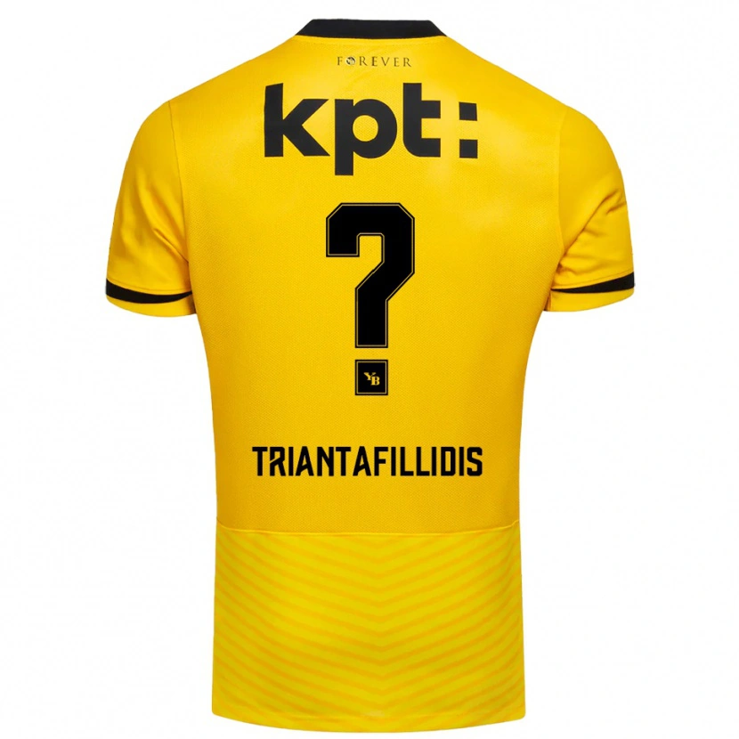 Danxen Herren Nevin Triantafillidis #0 Gelb Schwarz Heimtrikot Trikot 2025/26 T-Shirt Schweiz