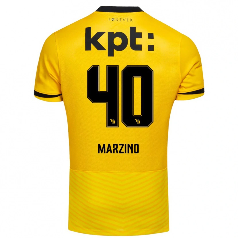 Danxen Herren Dario Marzino #40 Gelb Schwarz Heimtrikot Trikot 2025/26 T-Shirt Schweiz