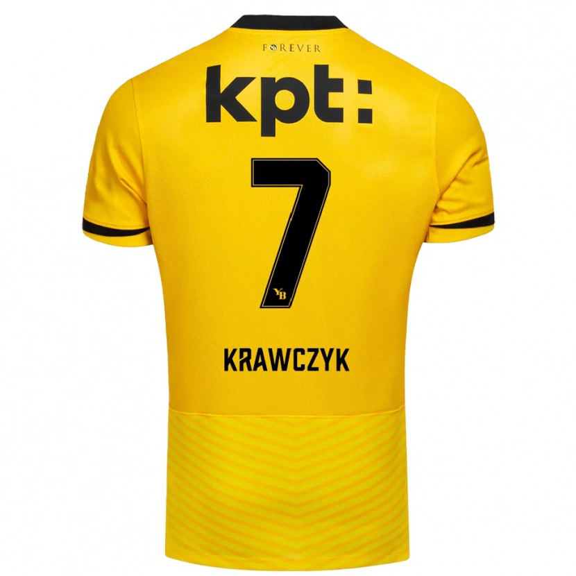Danxen Herren Caroline Krawczyk #7 Gelb Schwarz Heimtrikot Trikot 2025/26 T-Shirt Schweiz