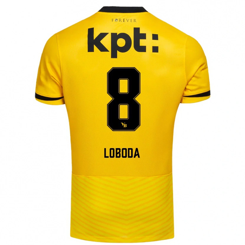 Danxen Herren Vincent Loboda #8 Gelb Schwarz Heimtrikot Trikot 2025/26 T-Shirt Schweiz