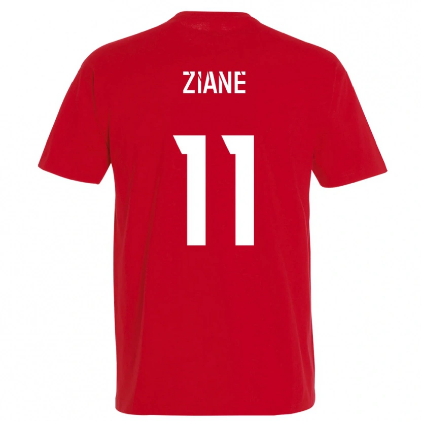 Danxen Herren Mohamed Ziane #11 Rot Gelb Heimtrikot Trikot 2025/26 T-Shirt Schweiz