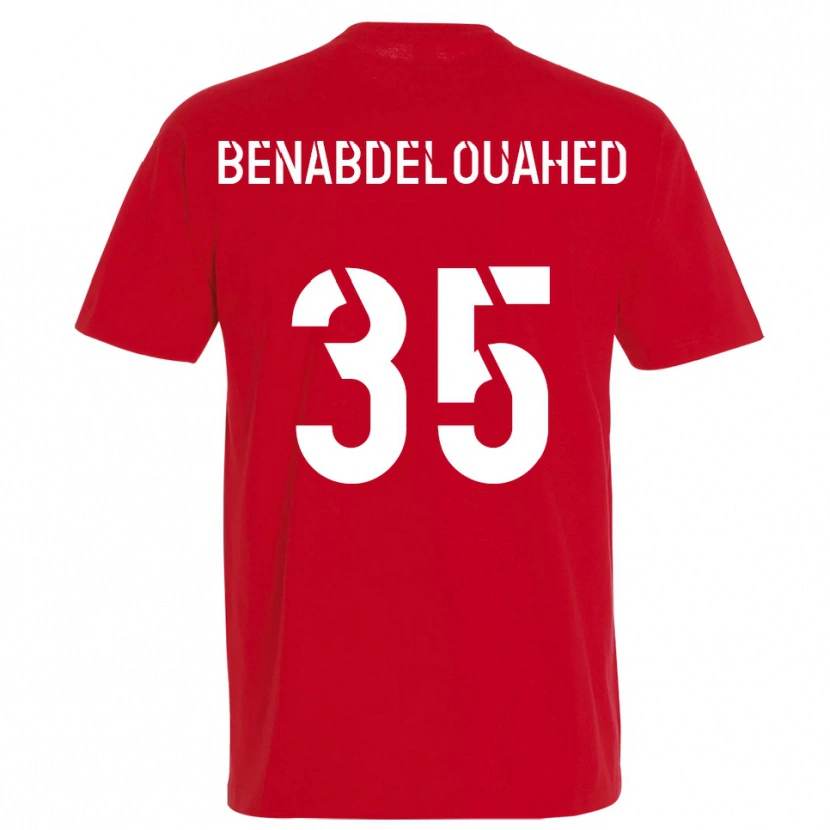 Danxen Herren Kaïs Benabdelouahed #35 Rot Gelb Heimtrikot Trikot 2025/26 T-Shirt Schweiz