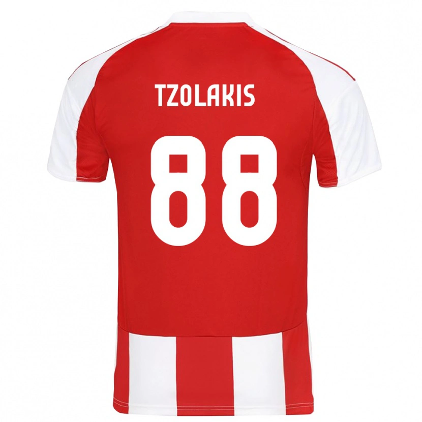 Danxen Herren Konstantinos Tzolakis #88 Rot Weiß Heimtrikot Trikot 2025/26 T-Shirt Schweiz