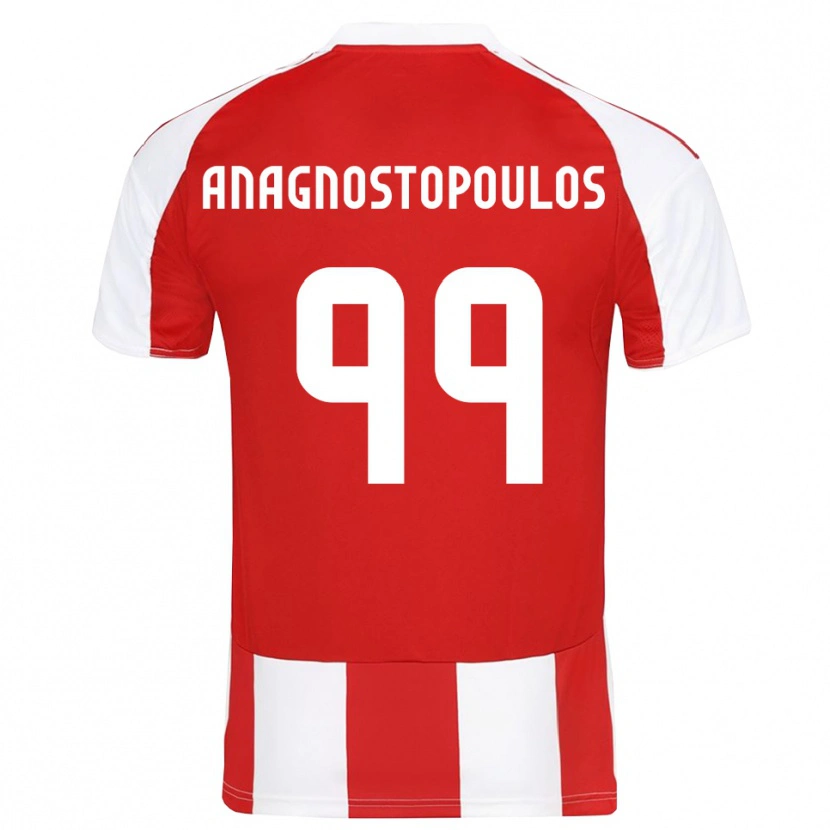 Danxen Herren Alexandros Anagnostopoulos #99 Rot Weiß Heimtrikot Trikot 2025/26 T-Shirt Schweiz