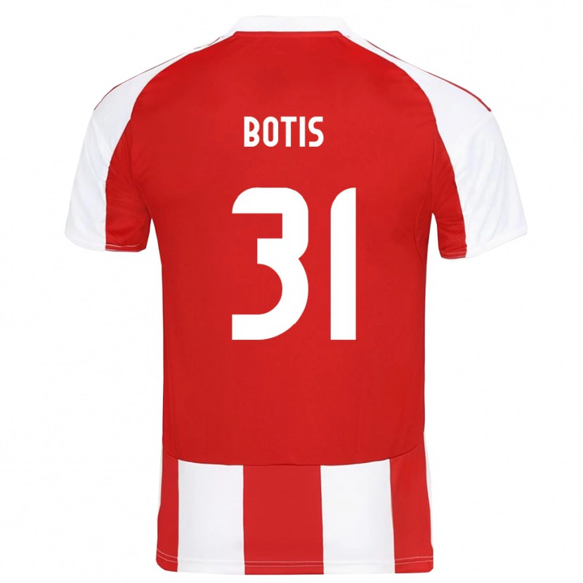 Danxen Herren Nikolaos Botis #31 Rot Weiß Heimtrikot Trikot 2025/26 T-Shirt Schweiz