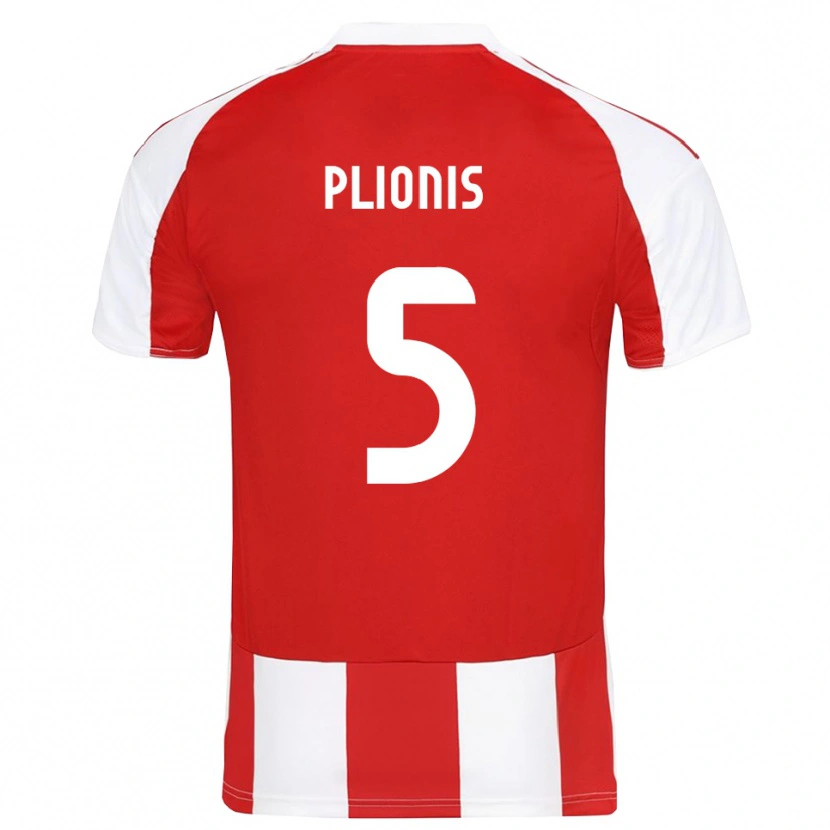 Danxen Herren Paraskevas Plionis #5 Rot Weiß Heimtrikot Trikot 2025/26 T-Shirt Schweiz