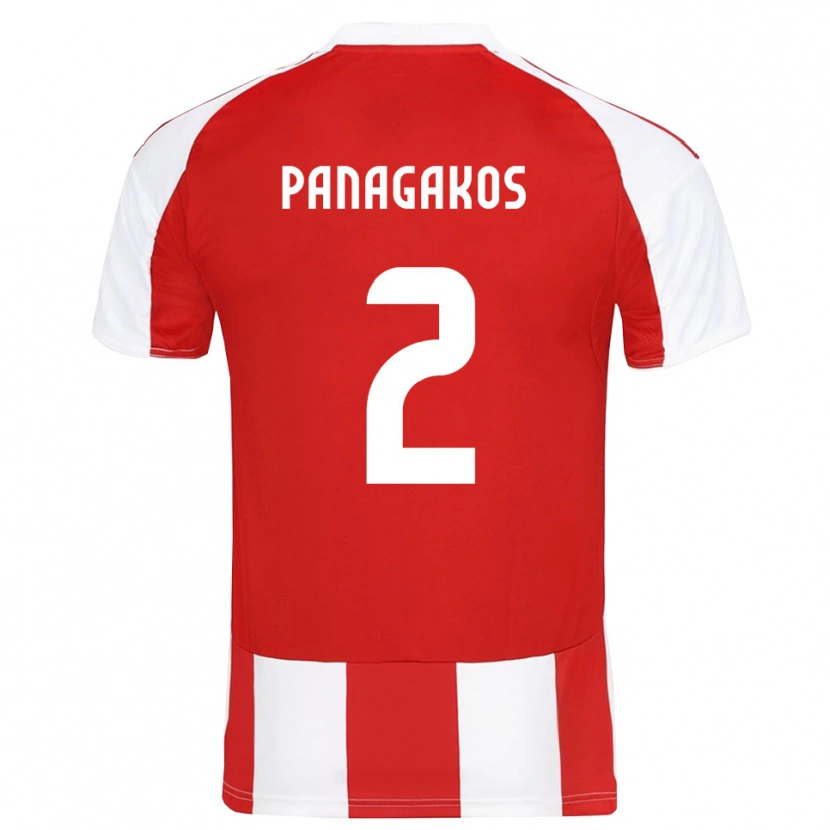 Danxen Herren Ilias Panagakos #2 Rot Weiß Heimtrikot Trikot 2025/26 T-Shirt Schweiz
