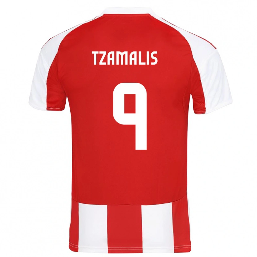 Danxen Herren Alexandros Tzamalis #9 Rot Weiß Heimtrikot Trikot 2025/26 T-Shirt Schweiz