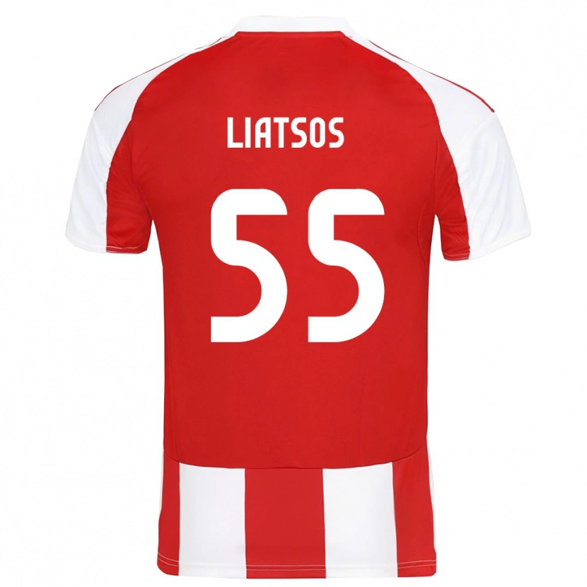 Danxen Herren Christos Liatsos #55 Rot Weiß Heimtrikot Trikot 2025/26 T-Shirt Schweiz