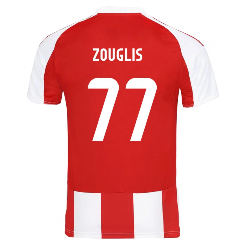 Danxen Herren Nikolaos Zouglis #77 Rot Weiß Heimtrikot Trikot 2025/26 T-Shirt Schweiz