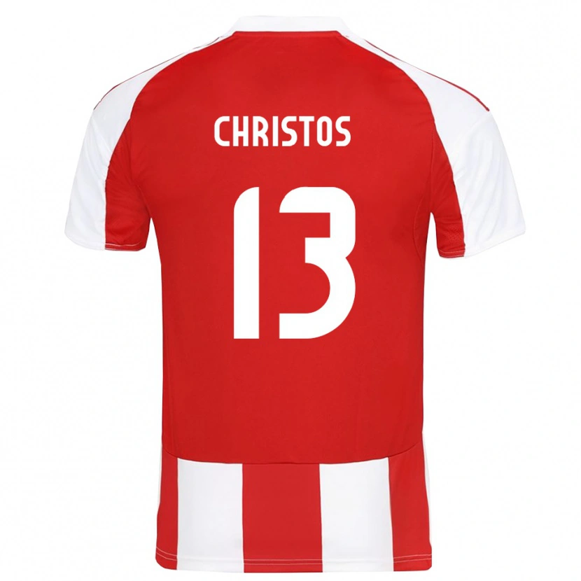 Danxen Herren Christos Michailidis #13 Rot Weiß Heimtrikot Trikot 2025/26 T-Shirt Schweiz