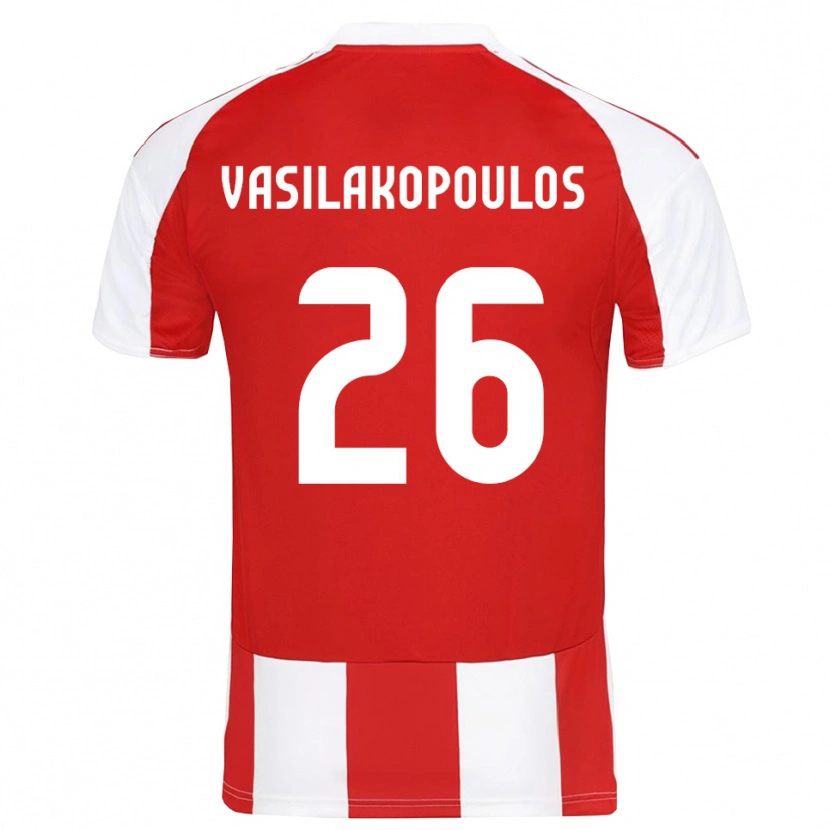 Danxen Herren Sarantos Vasilakopoulos #26 Rot Weiß Heimtrikot Trikot 2025/26 T-Shirt Schweiz