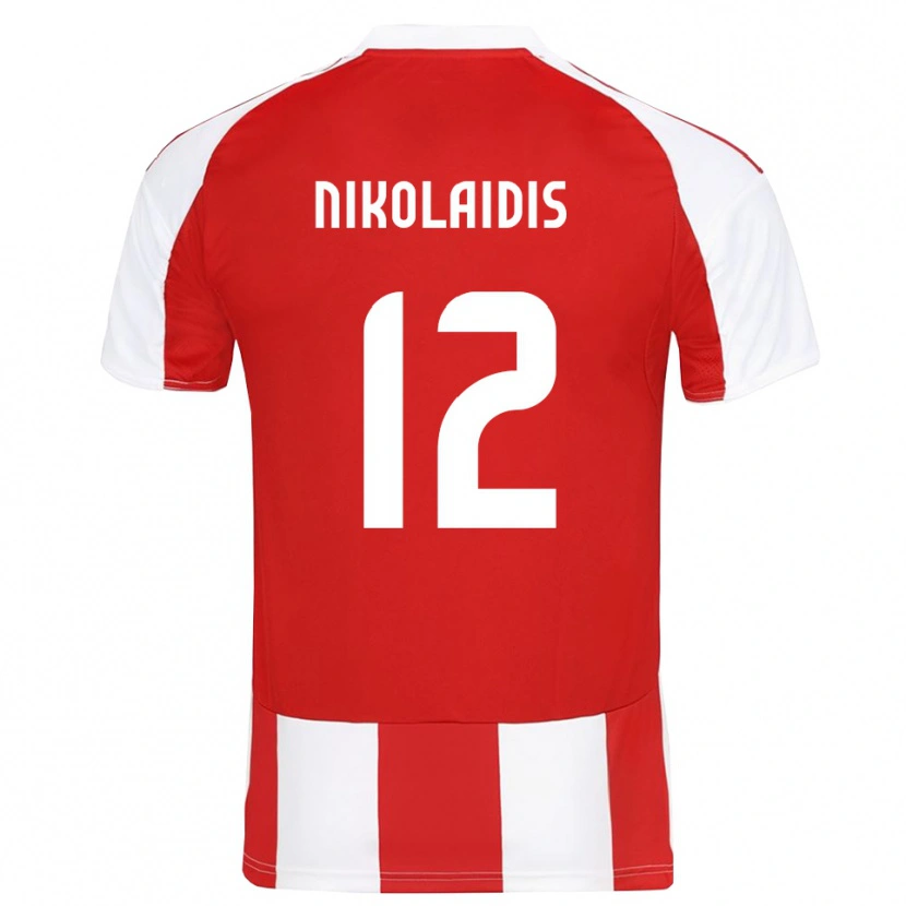Danxen Herren Georgios Nikolaidis #12 Rot Weiß Heimtrikot Trikot 2025/26 T-Shirt Schweiz