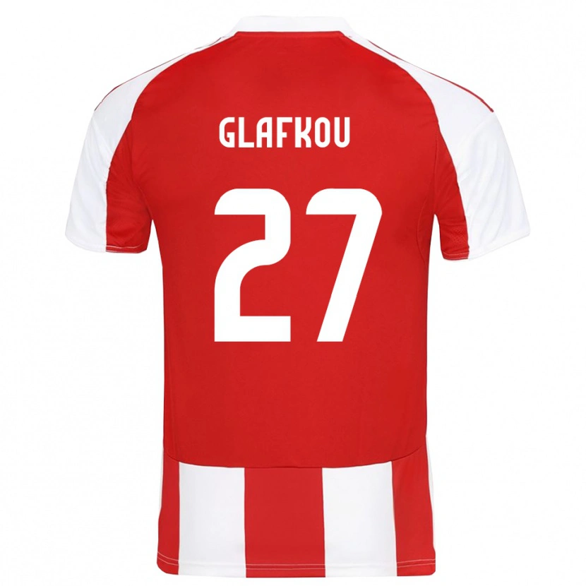 Danxen Herren Anastasis Glafkou #27 Rot Weiß Heimtrikot Trikot 2025/26 T-Shirt Schweiz