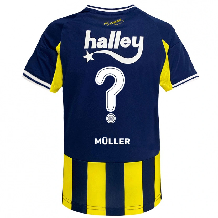 Danxen Herren Fabian Emre Ernst Müller #0 Gelb Marineblau Weiß Heimtrikot Trikot 2025/26 T-Shirt Schweiz