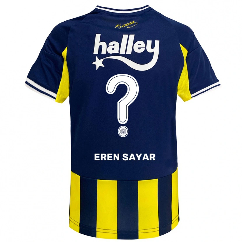 Danxen Herren Emin Eren Sayar #0 Gelb Marineblau Weiß Heimtrikot Trikot 2025/26 T-Shirt Schweiz