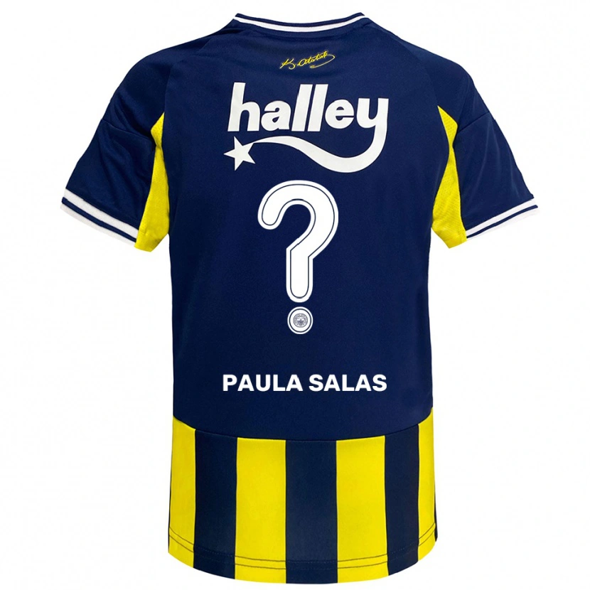 Danxen Herren María Paula Salas #0 Gelb Marineblau Weiß Heimtrikot Trikot 2025/26 T-Shirt Schweiz