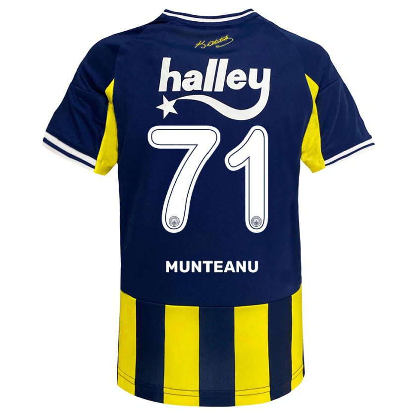 Danxen Herren Natalia Munteanu #71 Gelb Marineblau Weiß Heimtrikot Trikot 2025/26 T-Shirt Schweiz