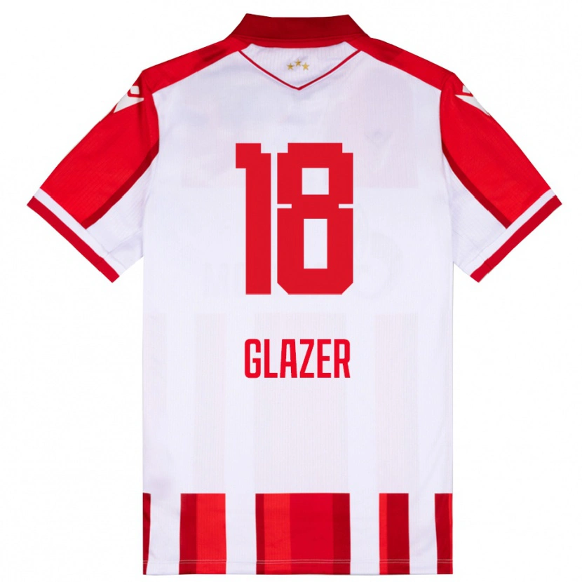 Danxen Herren Omri Glazer #18 Rot Weiß Heimtrikot Trikot 2025/26 T-Shirt Schweiz