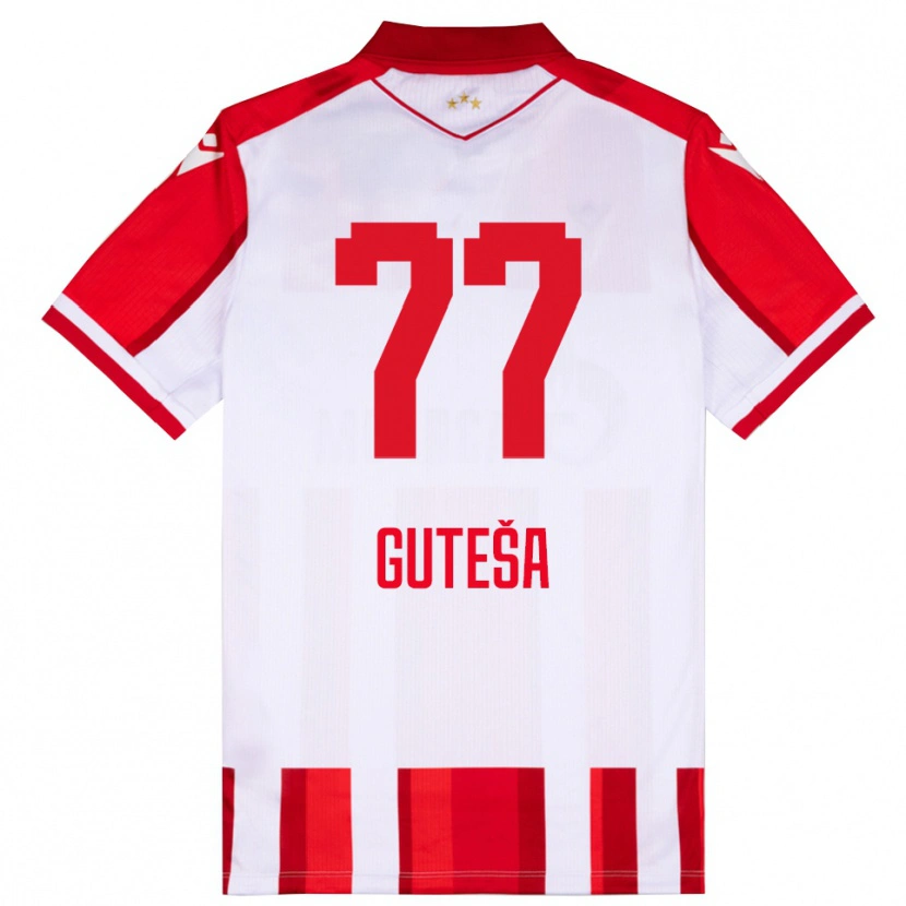 Danxen Herren Ivan Guteša #77 Rot Weiß Heimtrikot Trikot 2025/26 T-Shirt Schweiz