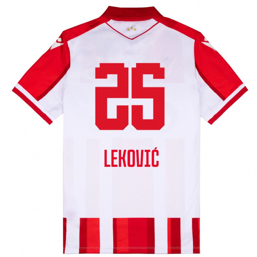 Danxen Herren Stefan Leković #25 Rot Weiß Heimtrikot Trikot 2025/26 T-Shirt Schweiz