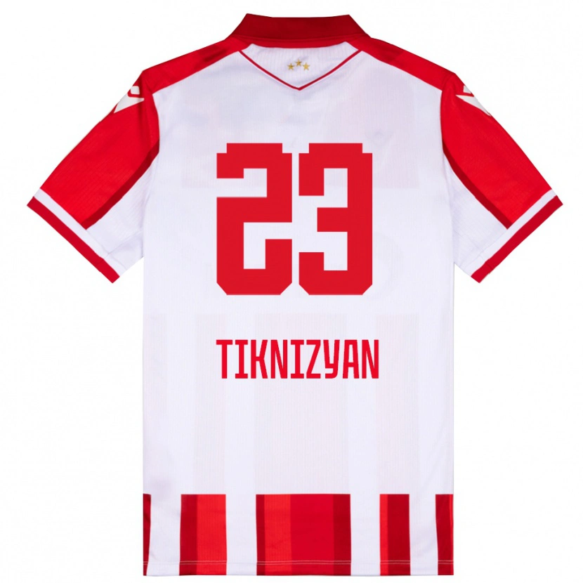 Danxen Herren Nair Tiknizyan #23 Rot Weiß Heimtrikot Trikot 2025/26 T-Shirt Schweiz