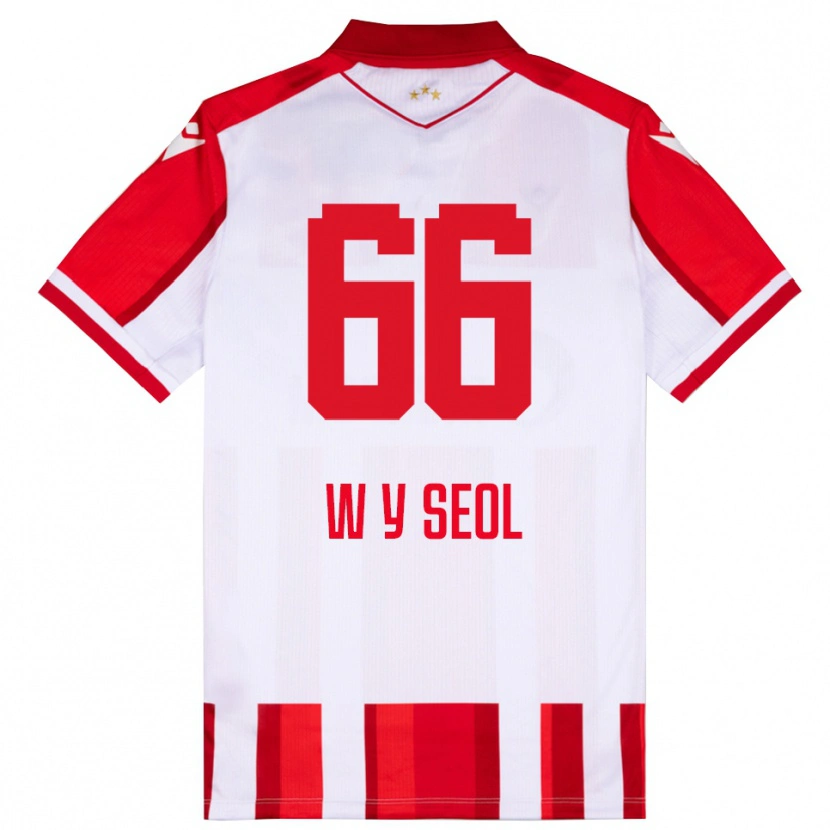 Danxen Herren Young-Woo Seol #66 Rot Weiß Heimtrikot Trikot 2025/26 T-Shirt Schweiz
