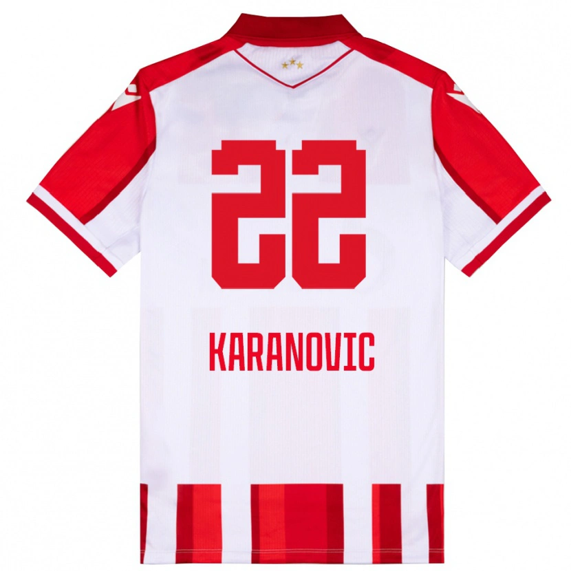 Danxen Herren Danilo Karanovic #22 Rot Weiß Heimtrikot Trikot 2025/26 T-Shirt Schweiz