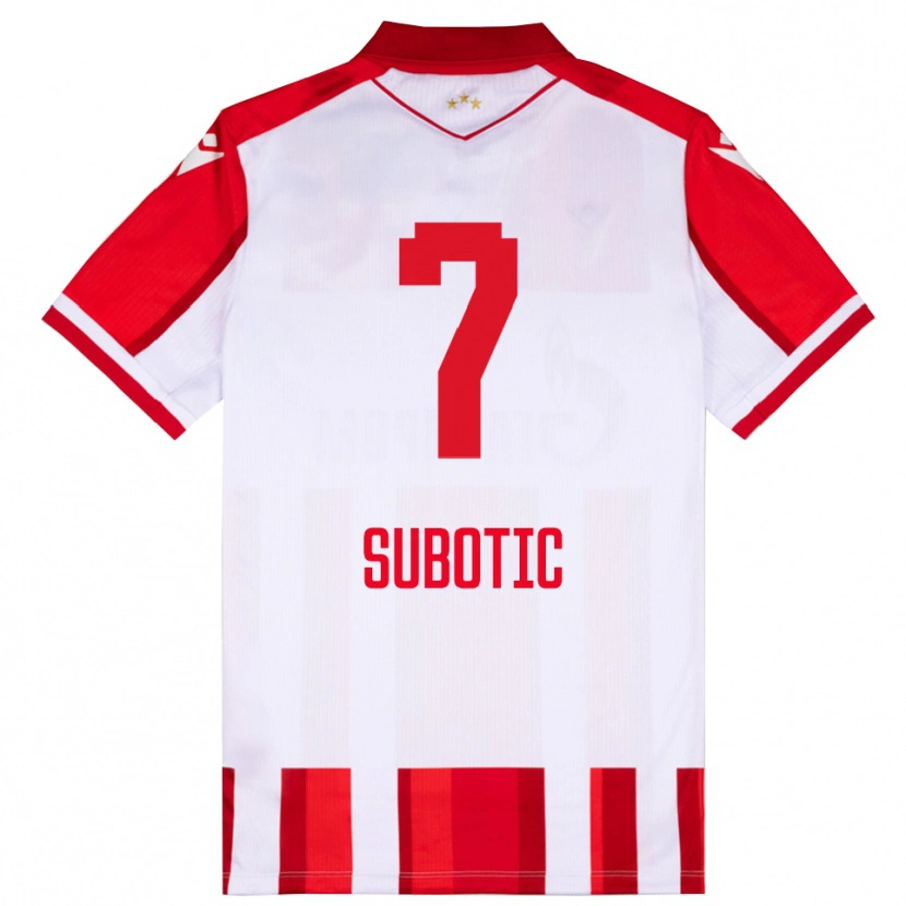 Danxen Herren Vasilije Subotic #7 Rot Weiß Heimtrikot Trikot 2025/26 T-Shirt Schweiz