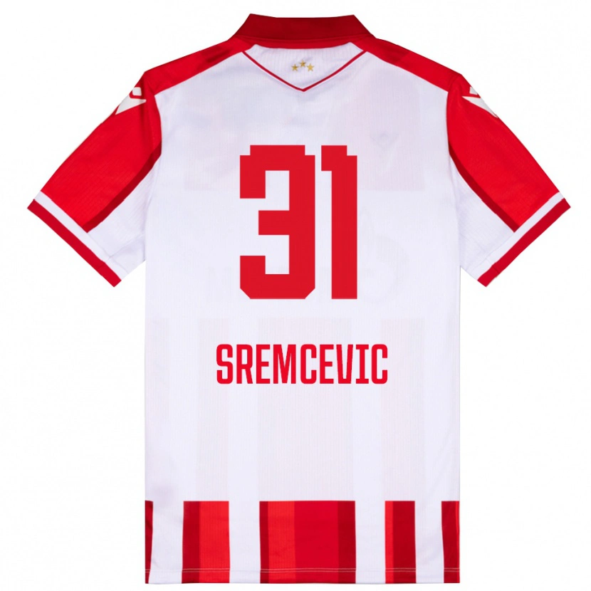 Danxen Herren Uros Sremcevic #31 Rot Weiß Heimtrikot Trikot 2025/26 T-Shirt Schweiz