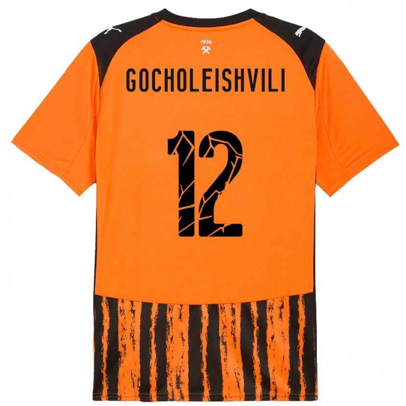 Danxen Herren Giorgi Gocholeishvili #12 Orange Schwarz Heimtrikot Trikot 2025/26 T-Shirt Schweiz