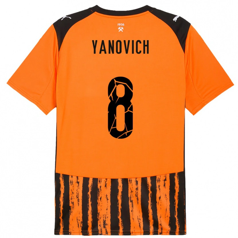 Danxen Herren Yevgen Yanovich #8 Orange Schwarz Heimtrikot Trikot 2025/26 T-Shirt Schweiz