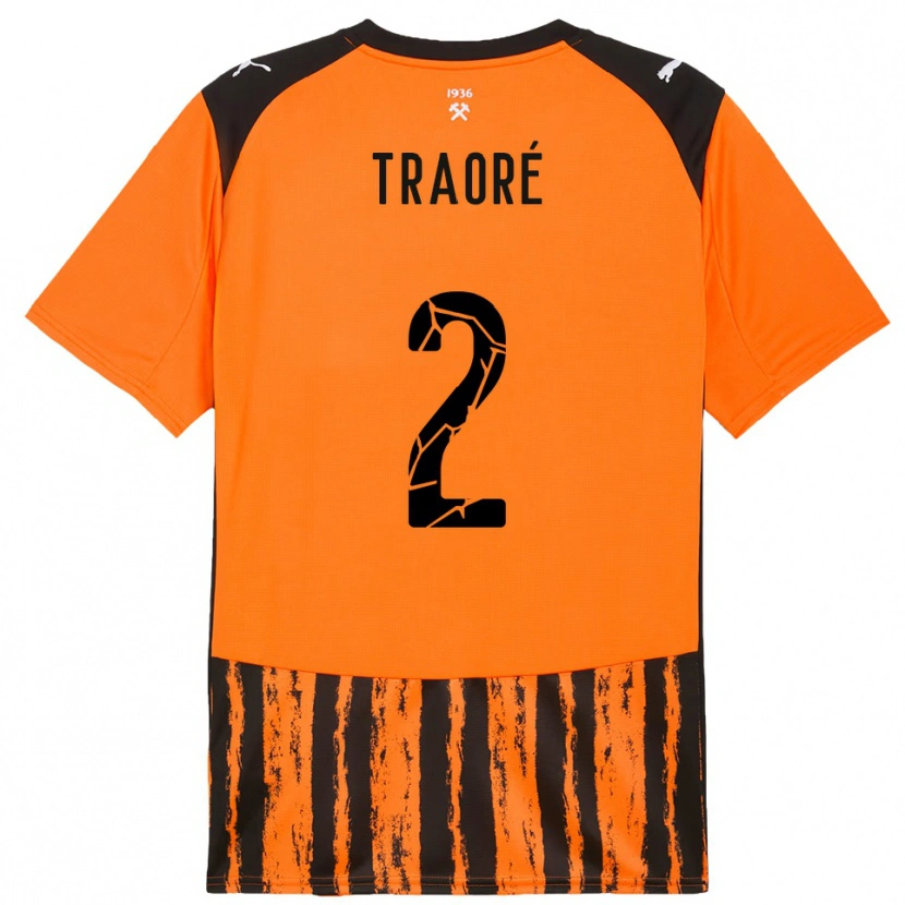 Danxen Herren Lassina Traoré #2 Orange Schwarz Heimtrikot Trikot 2025/26 T-Shirt Schweiz