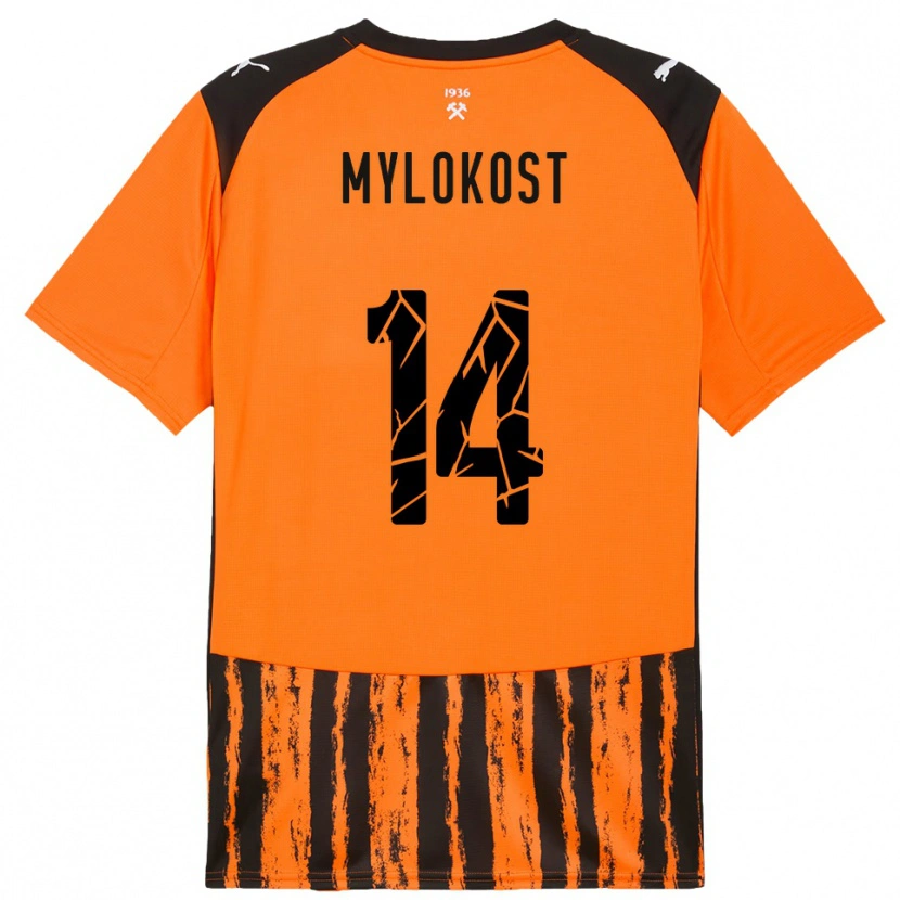 Danxen Herren Yaroslav Mylokost #14 Orange Schwarz Heimtrikot Trikot 2025/26 T-Shirt Schweiz
