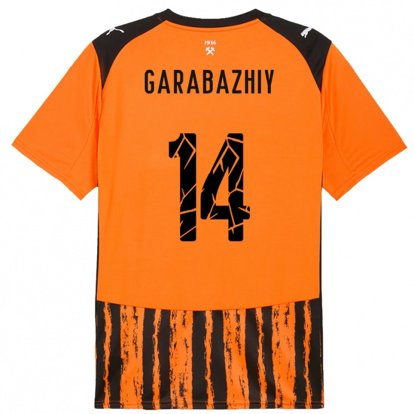 Danxen Herren Anton Garabazhiy #14 Orange Schwarz Heimtrikot Trikot 2025/26 T-Shirt Schweiz