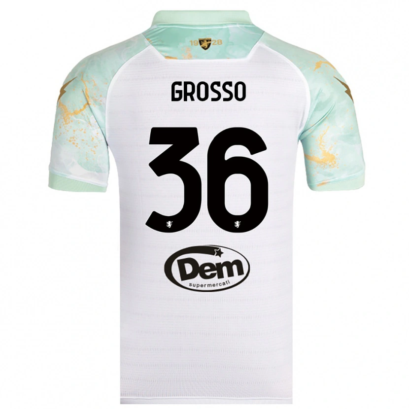 Danxen Herren Filippo Grosso #36 Weiß Schwarz Auswärtstrikot Trikot 2025/26 T-Shirt Schweiz