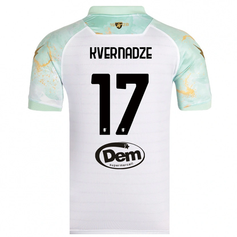 Danxen Herren Giorgi Kvernadze #17 Weiß Schwarz Auswärtstrikot Trikot 2025/26 T-Shirt Schweiz