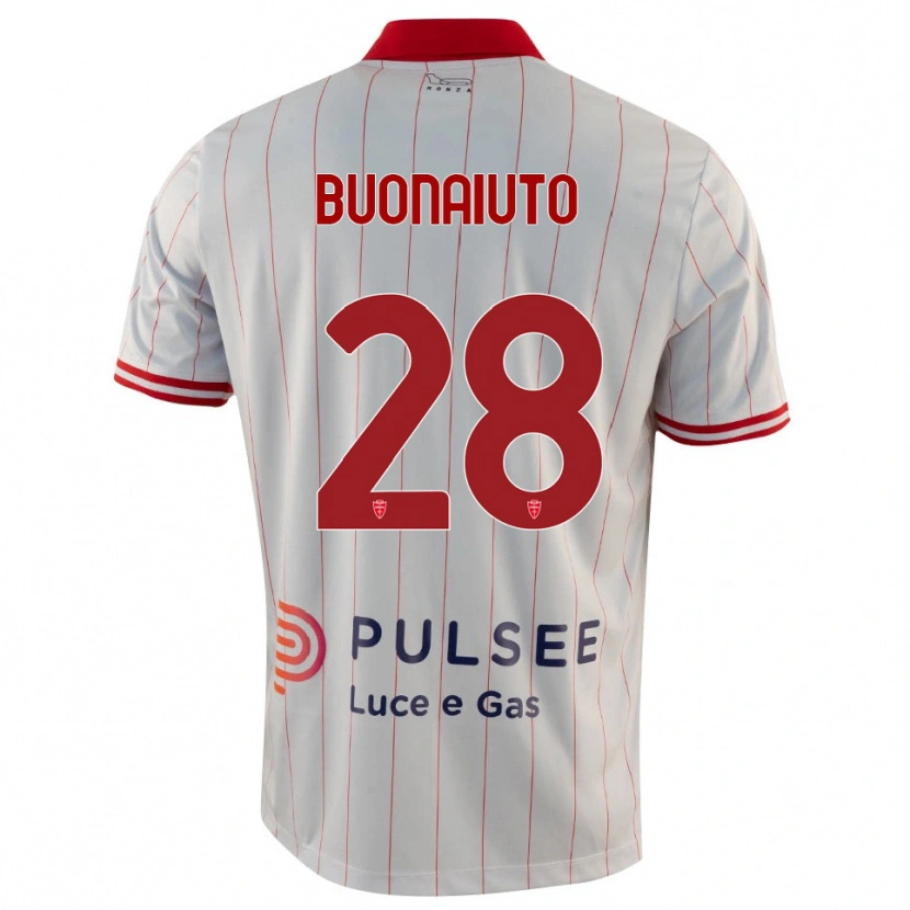 Danxen Herren Marco Buonaiuto #28 Weiß Rot Blau Auswärtstrikot Trikot 2025/26 T-Shirt Schweiz