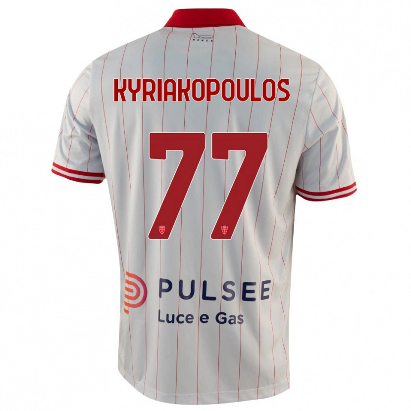 Danxen Herren Georgios Kyriakopoulos #77 Weiß Rot Blau Auswärtstrikot Trikot 2025/26 T-Shirt Schweiz